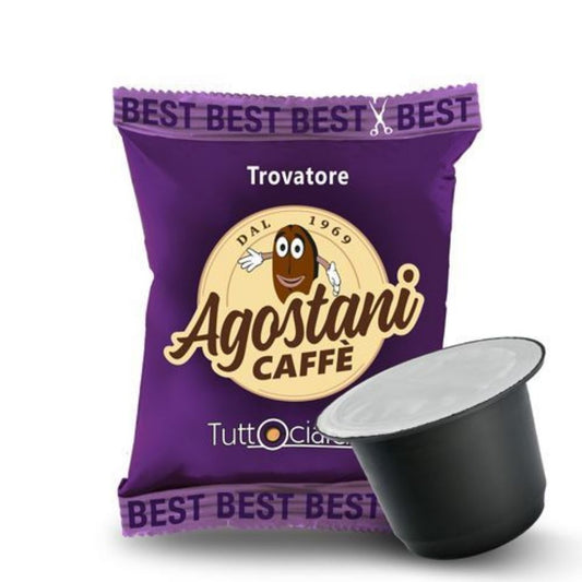 100 Nespresso Compatible Capsules - Caffè Agostani Best Trovatore