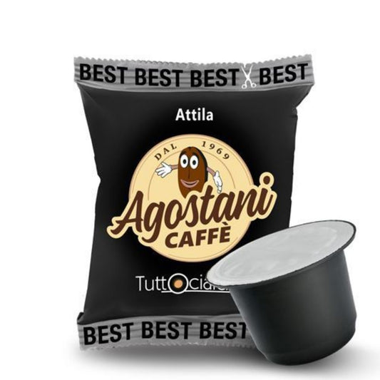 100 Nespresso Compatible Capsules - Agostani Best Attila Coffee