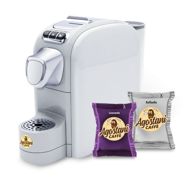 Système Espresso Agostani Blanc + 200 Capsules 