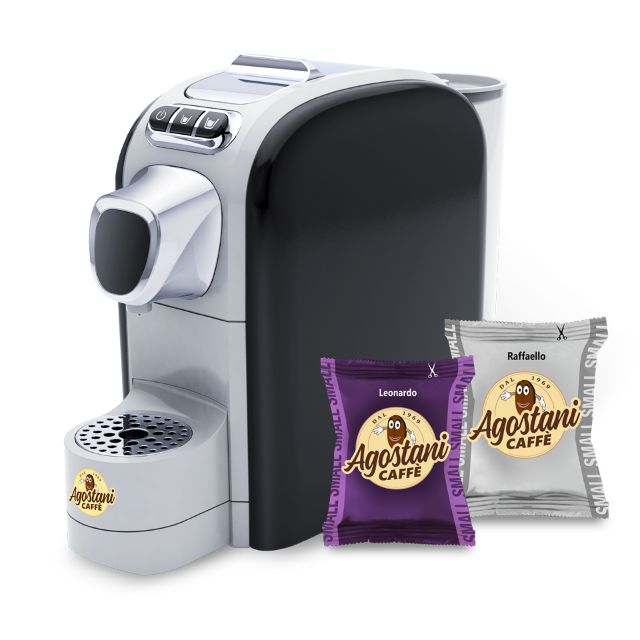 noir Système Espresso Agostani + 200 Capsules 