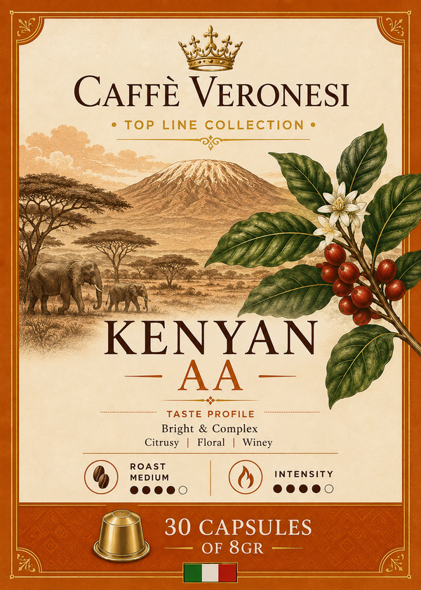 Kenyan AA  30 Capsules de 8Gram Pour machine Lumina