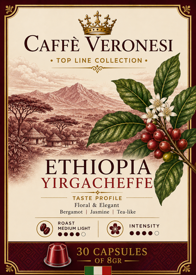 Ethiopia Yirgacheffe. 30 capsules de 8 gram