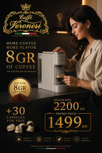 LUMINA Espresso Machine AUTOMATICA + 30 capsules for free . Cream color