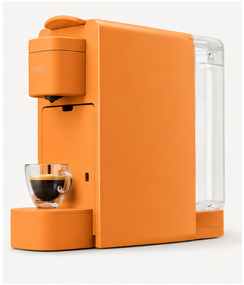 LUMINA Espresso Machine AUTOMATICA + 10 capsules for free . Orange