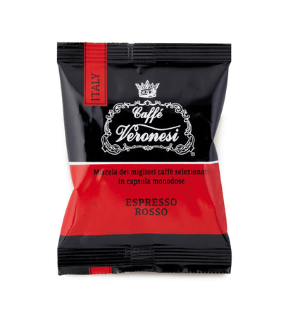 100 Espresso Rosso capsules compatible with Lavazza Point System 🇮🇹